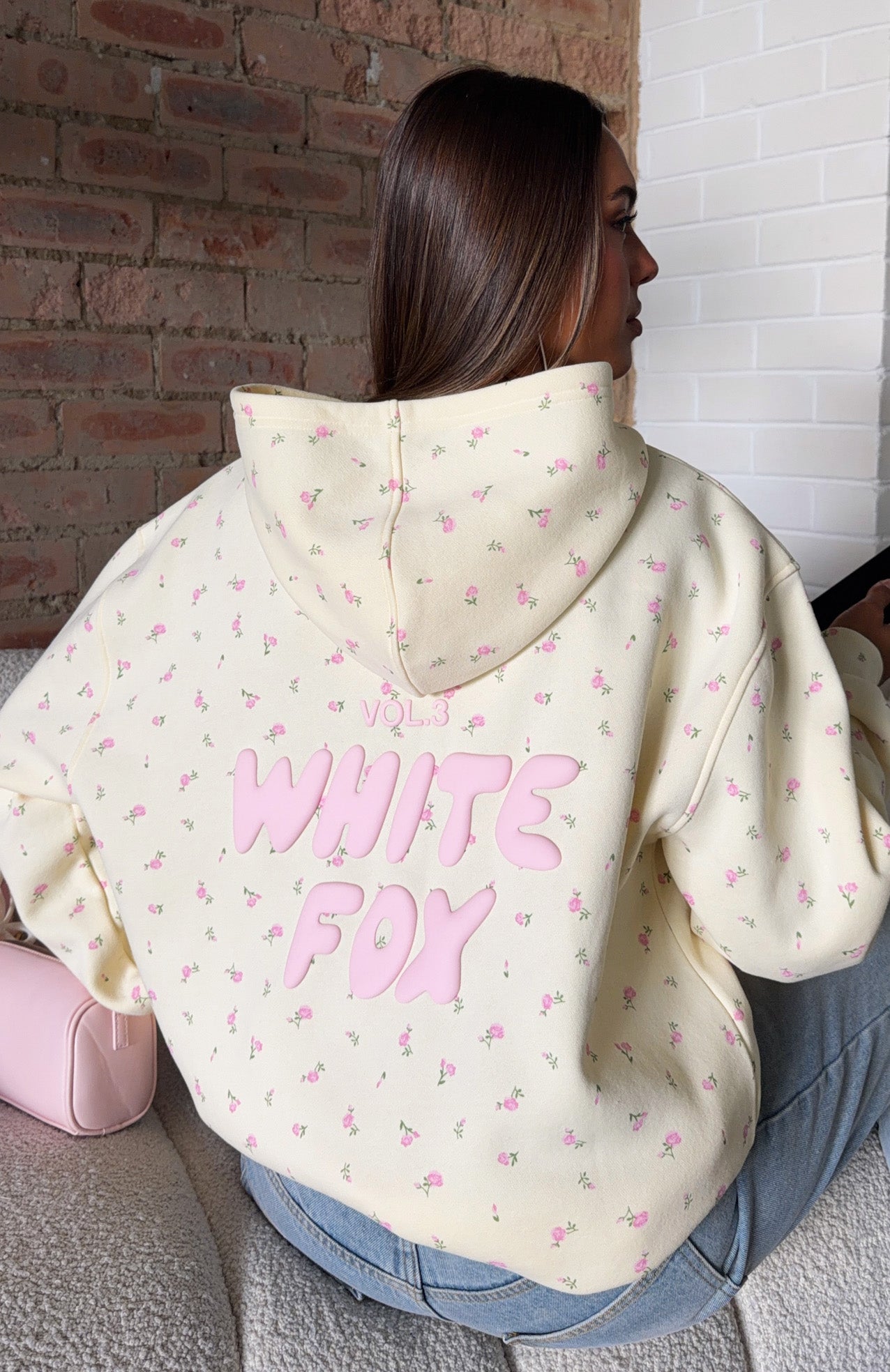 Offstage Printed Oversized Hoodie Lemon Ditsy | White Fox Boutique US
