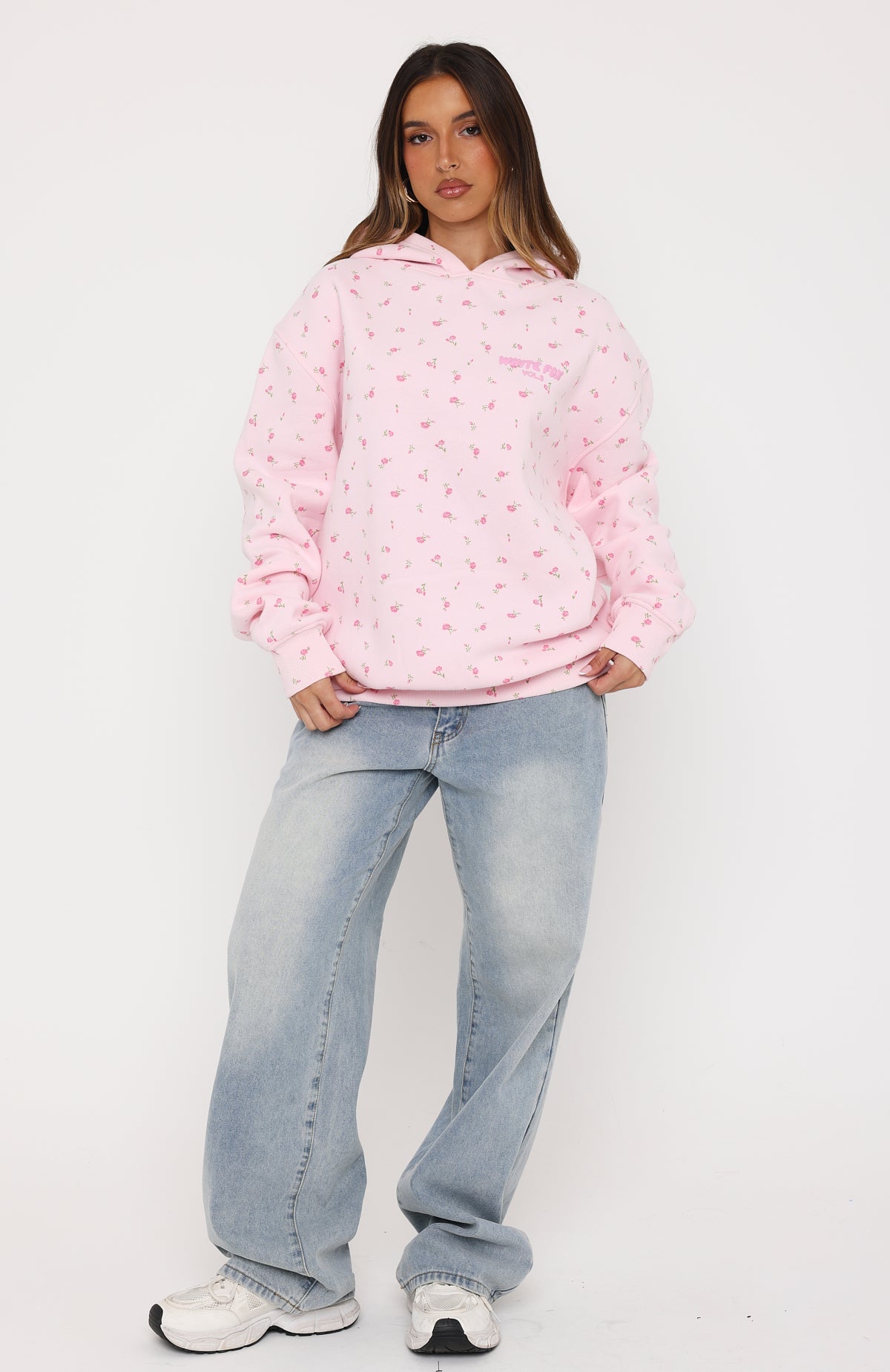 Offstage Printed Oversized Hoodie Posy Ditsy | White Fox Boutique US
