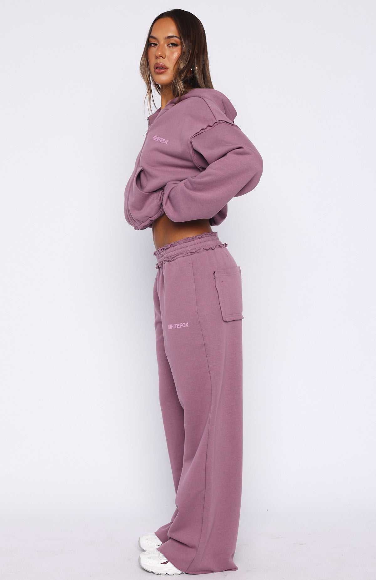 On My Own Terms Wide Leg Sweatpants Dusty Plum | White Fox Boutique US