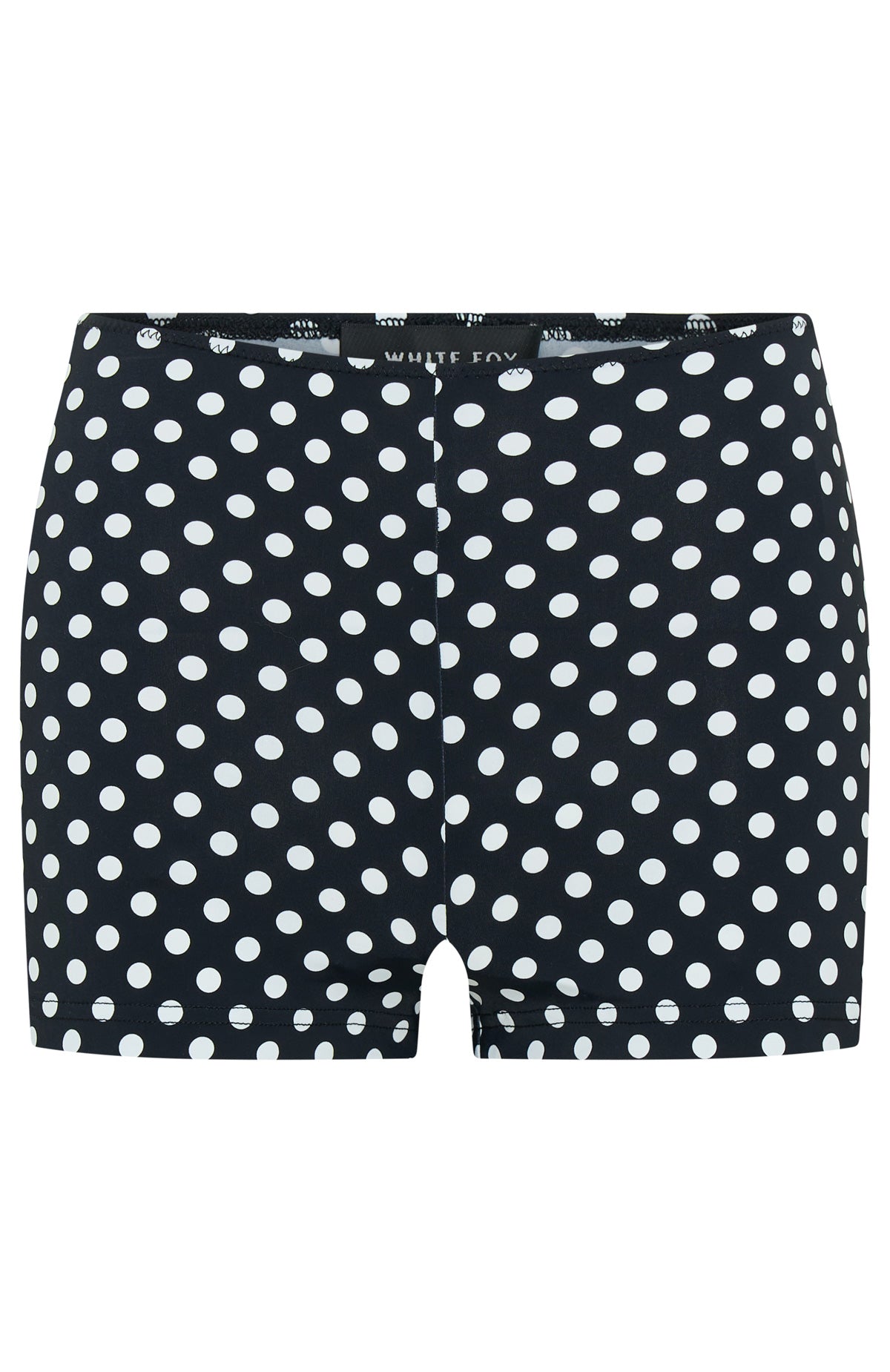 On The Inside Booty Shorts Black/White Polka Dot | White Fox