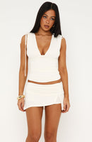 Only You Know Mini Skort White