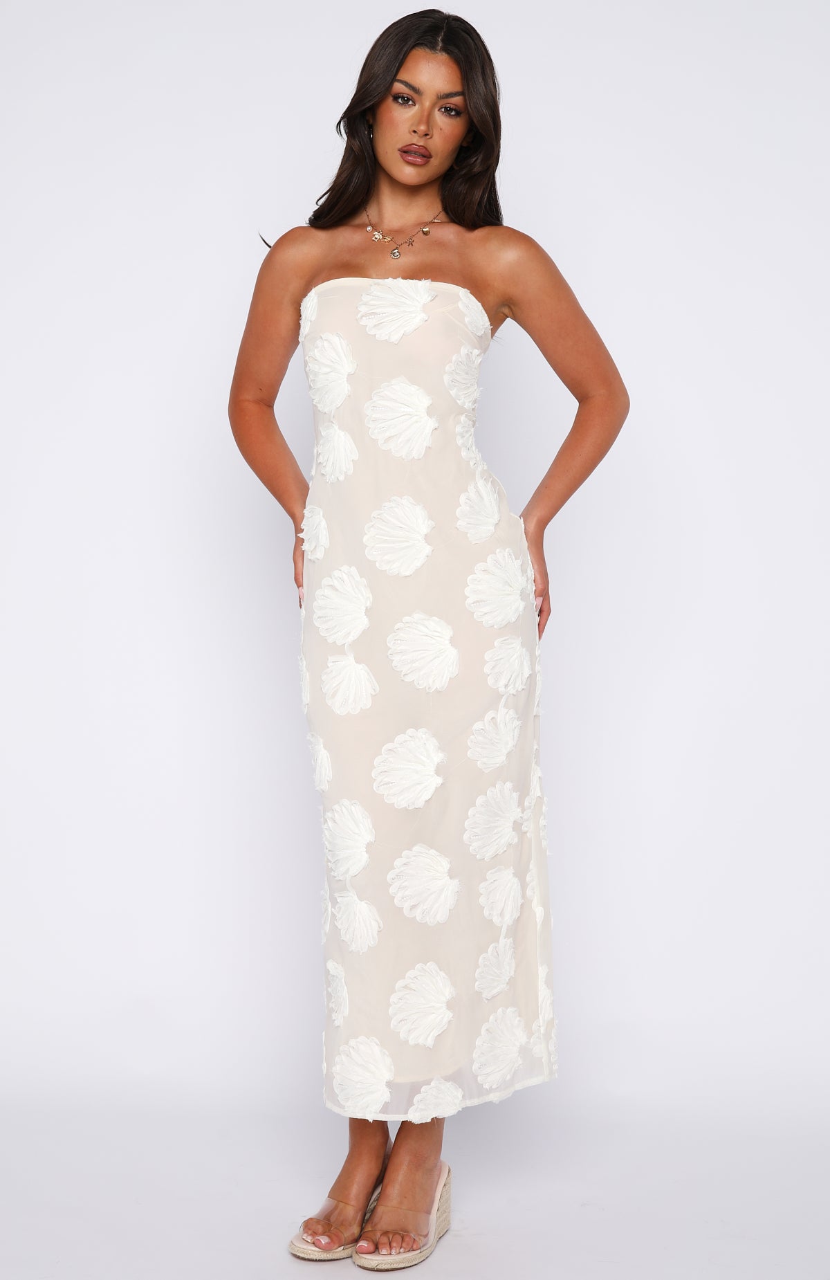 Paradise Cove Strapless Maxi Dress Cream | White Fox Boutique US Paradise Cove Strapless Maxi Dress Cream | White Fox Boutique US