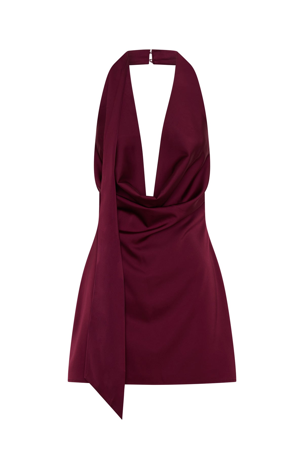 burgundy mini party dress Gwen Twist-Front Bodycon Mini Dress - Burgundy main image 1