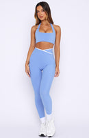 Form Leggings Blueberry/White