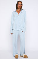 Pillow Talk Long Sleeve Pyjama Set Dusty Blue