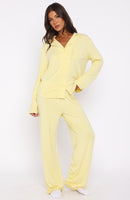 Pillow Talk Long Sleeve Pyjama Set Lemon