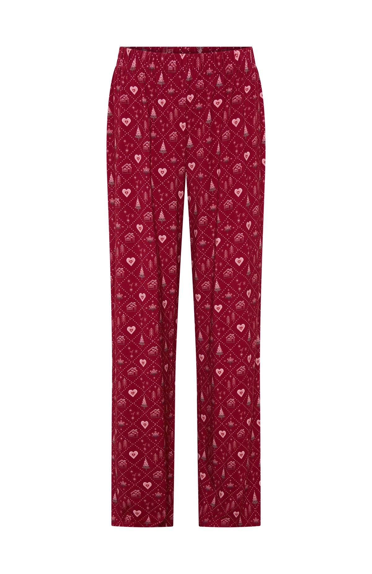 Pillow Talk Printed Long Sleeve Pyjama Set Cherry Noel | White Fox
