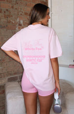 Pretty In Print Oversized Tee Pink | White Fox Boutique US
