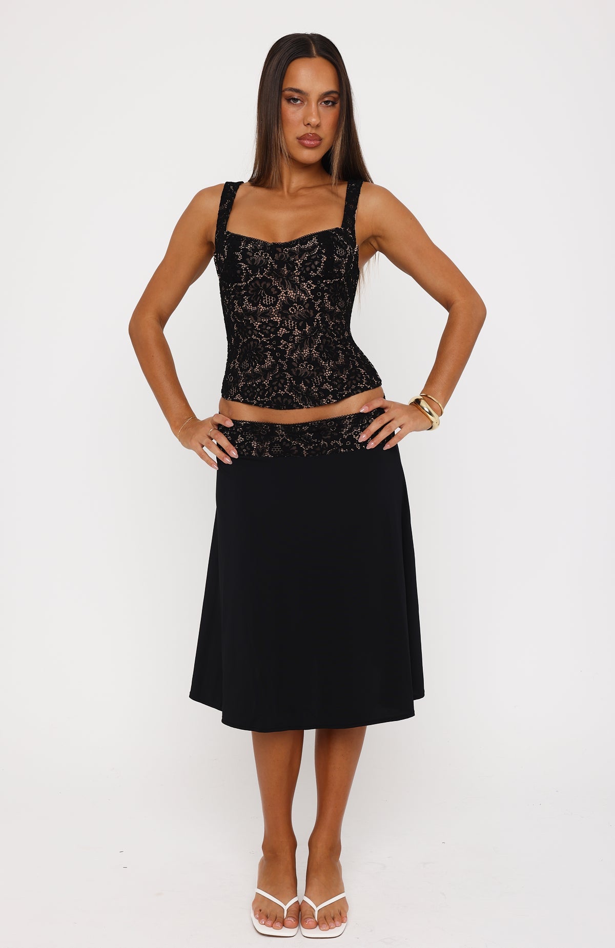Promises Kept Lace Bustier Black | White Fox Boutique US