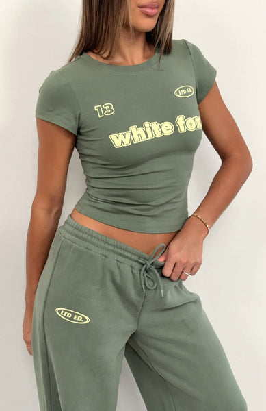 Ready To Go Baby Tee Khaki