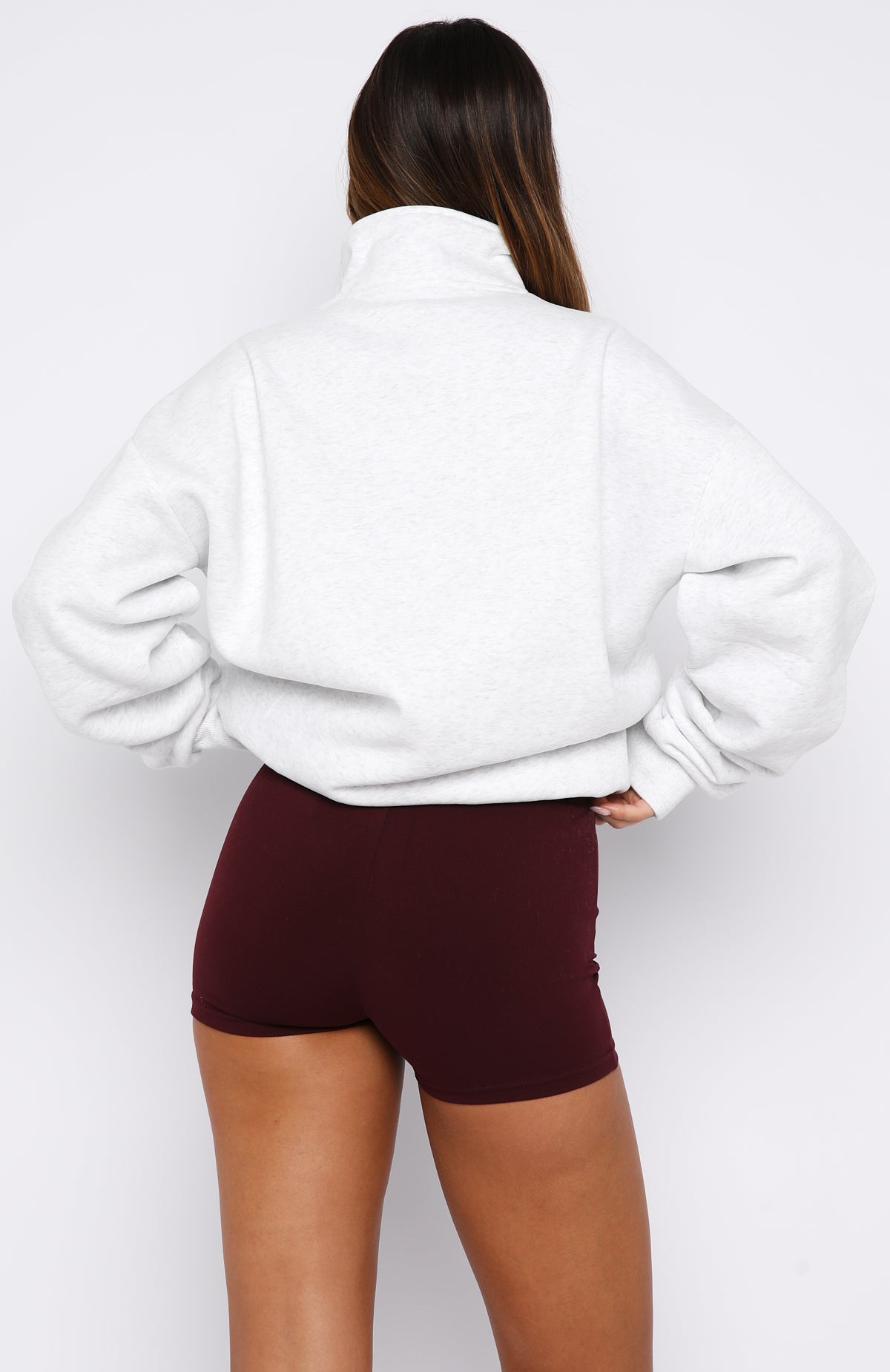 Release 15 Amari Quarter Zip Sweater Grey Marle | White Fox