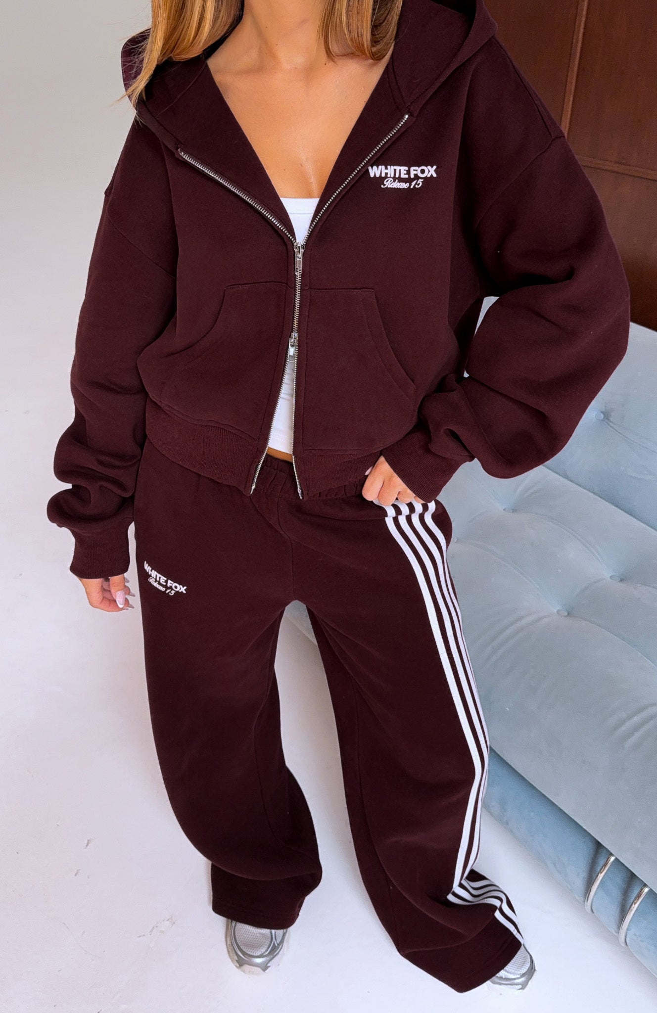 Release 15 Asalia Wide Leg Sweatpants Plum | White Fox Boutique US