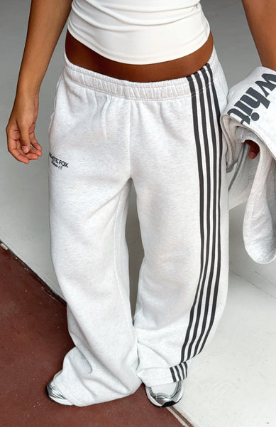 Release 15 Asalia Wide Leg Sweatpants Grey Marle | White Fox