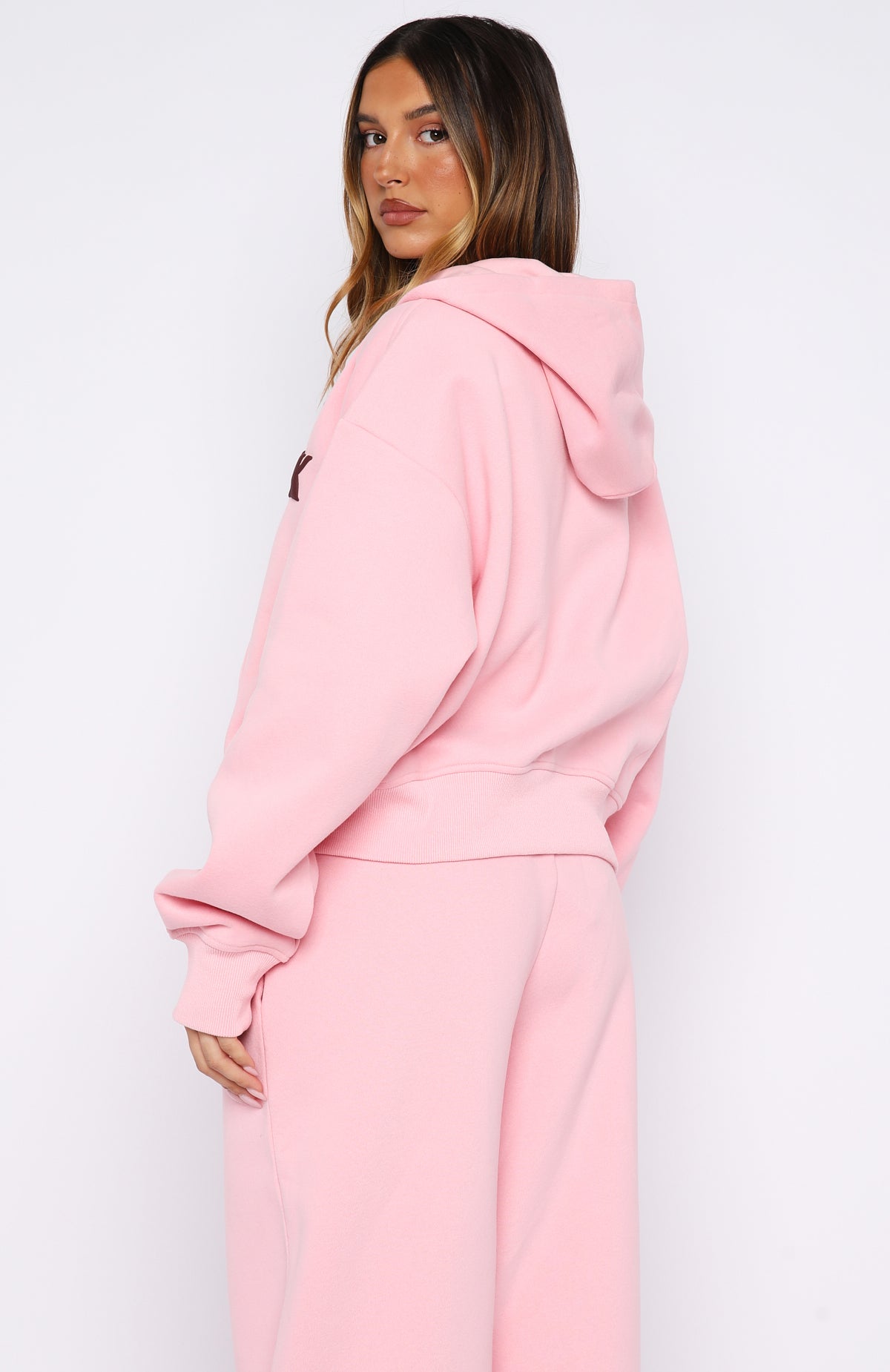 Release 15 Janie Boxy Zip Front Hoodie Pink | White Fox Boutique US