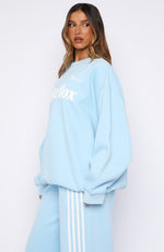 Release 15 Janie Oversized Drop Shoulder Sweater Blue | White Fox