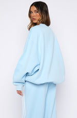 Release 15 Janie Oversized Drop Shoulder Sweater Blue | White Fox