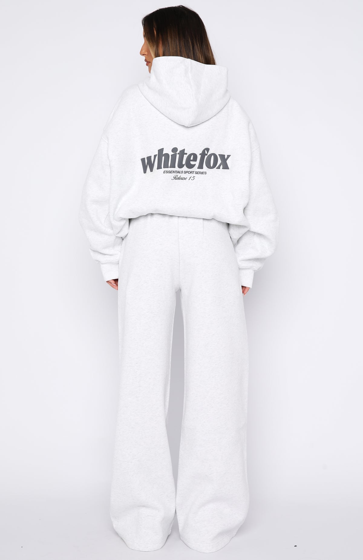 frey オールウェイズスウェット　ホワイト Release 15 Asalia Wide Leg Sweatpants Grey Marle | White Fox