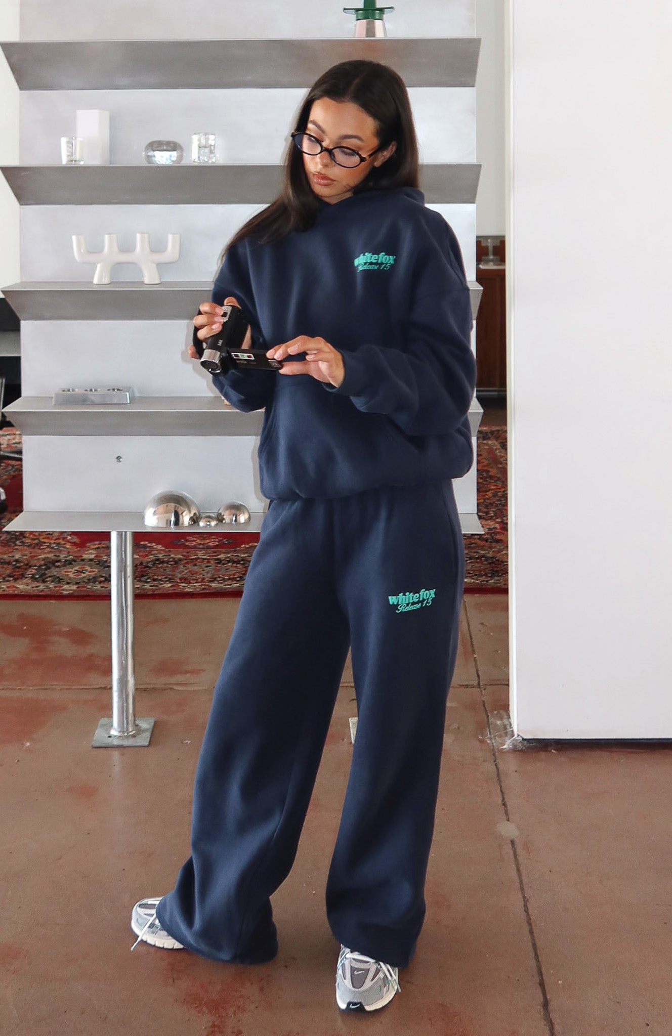 pois ポワ compact long tee コンパクトロングT ネイビー Release 15 Kiana Oversized Hoodie Navy | White Fox Boutique US