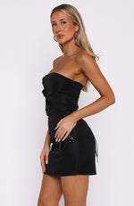 Rendezvous Strapless Mini Dress Black