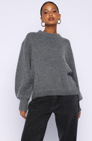 Sashi Knit Sweater Charcoal