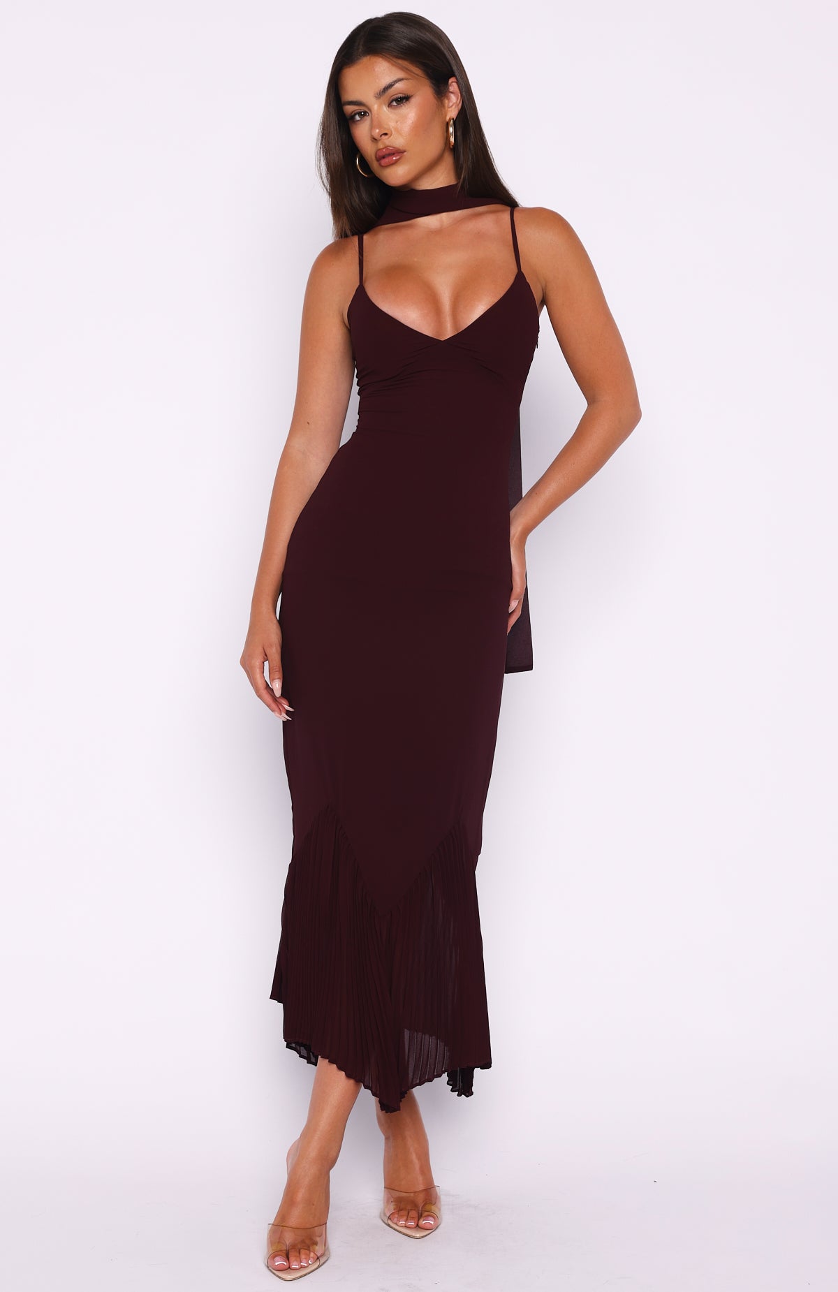 See You Later Maxi Dress Burgundy | White Fox Boutique US