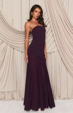 allured strapless maxi dress burgundy Faviola Strapless Maxi Dress Burgundy