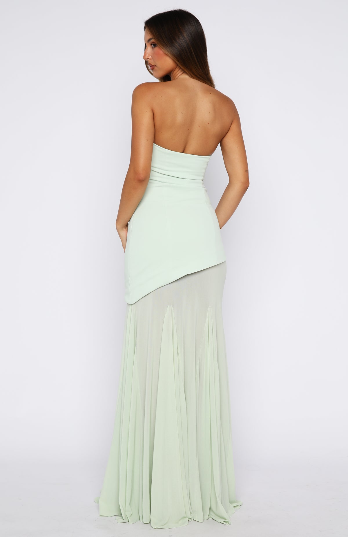 Sending My Best Strapless Maxi Dress Matcha Sending My Best Strapless Maxi Dress Matcha