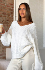 Showfern Knit Sweater Off White | White Fox Boutique US