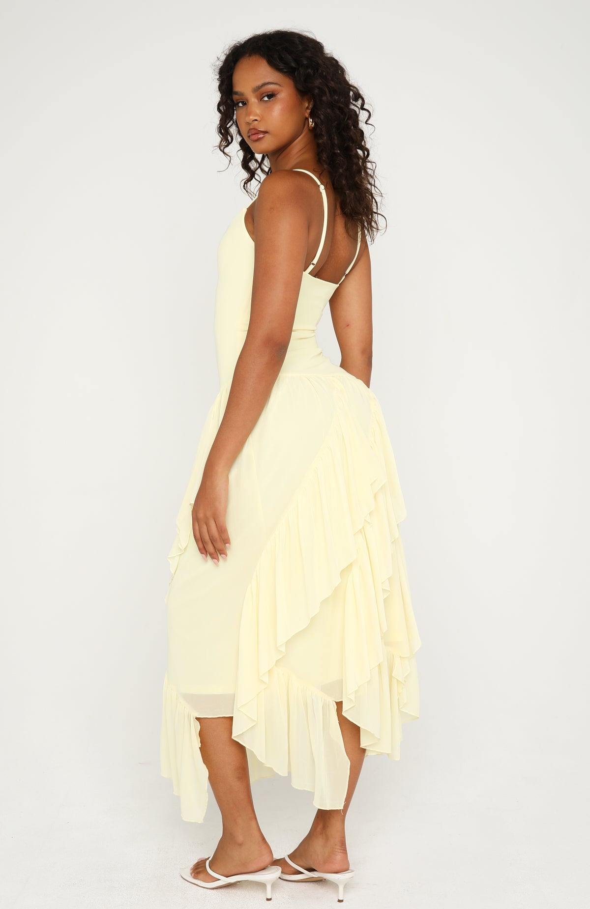 white fox midi dress Tropic Like It's Hot Midi Dress Lemon