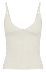 Stand And Stare Knit Top White