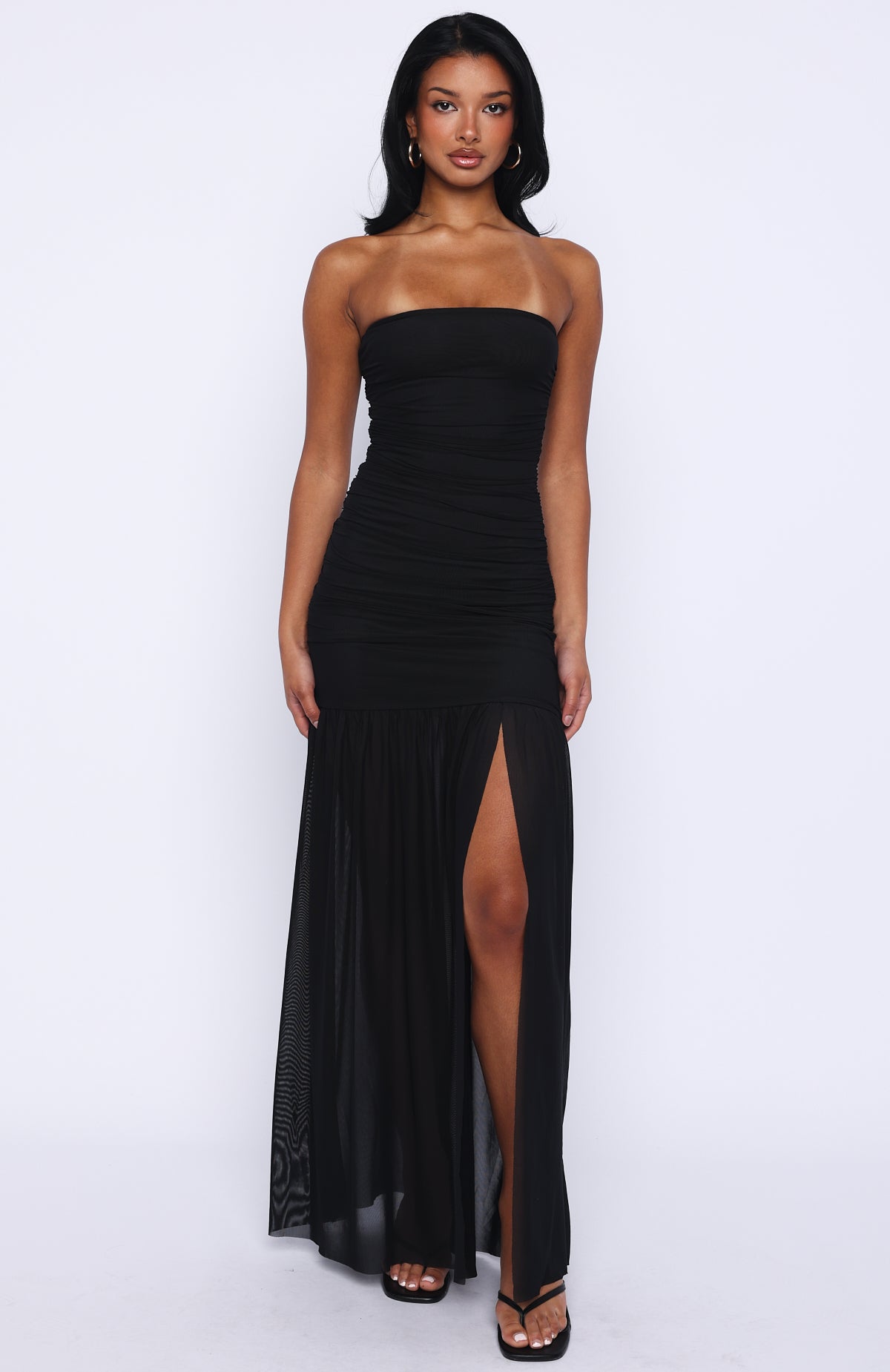 Stop The Show Strapless Maxi Dress Black | White Fox Boutique US Stop The Show Strapless Maxi Dress Black | White Fox Boutique US