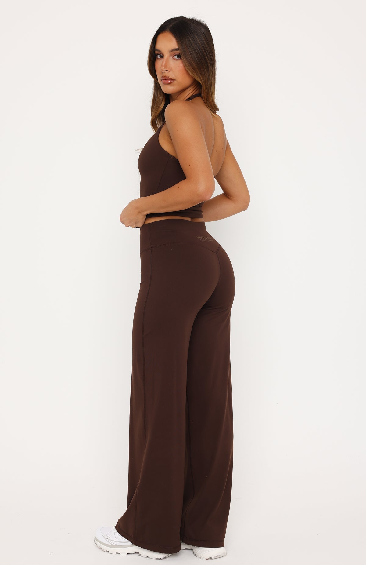 Studio 17 Lila Wide Leg Pants Chocolate | White Fox Boutique US