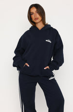 Studio 17 Spencer Oversized Hoodie Navy | White Fox Boutique US