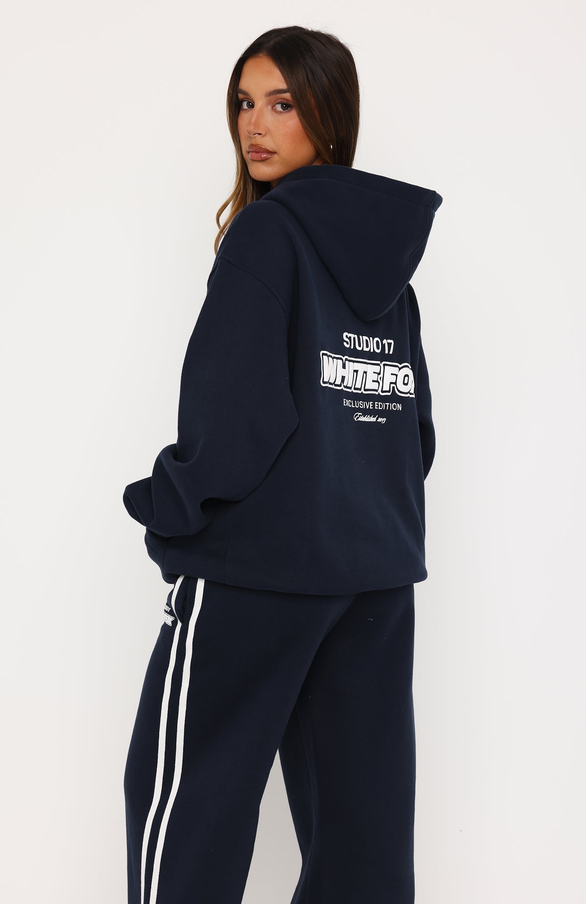 Studio 17 Spencer Oversized Hoodie Navy | White Fox Boutique US