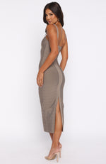 Sugar And Spice Bandage Midi Dress Mocha