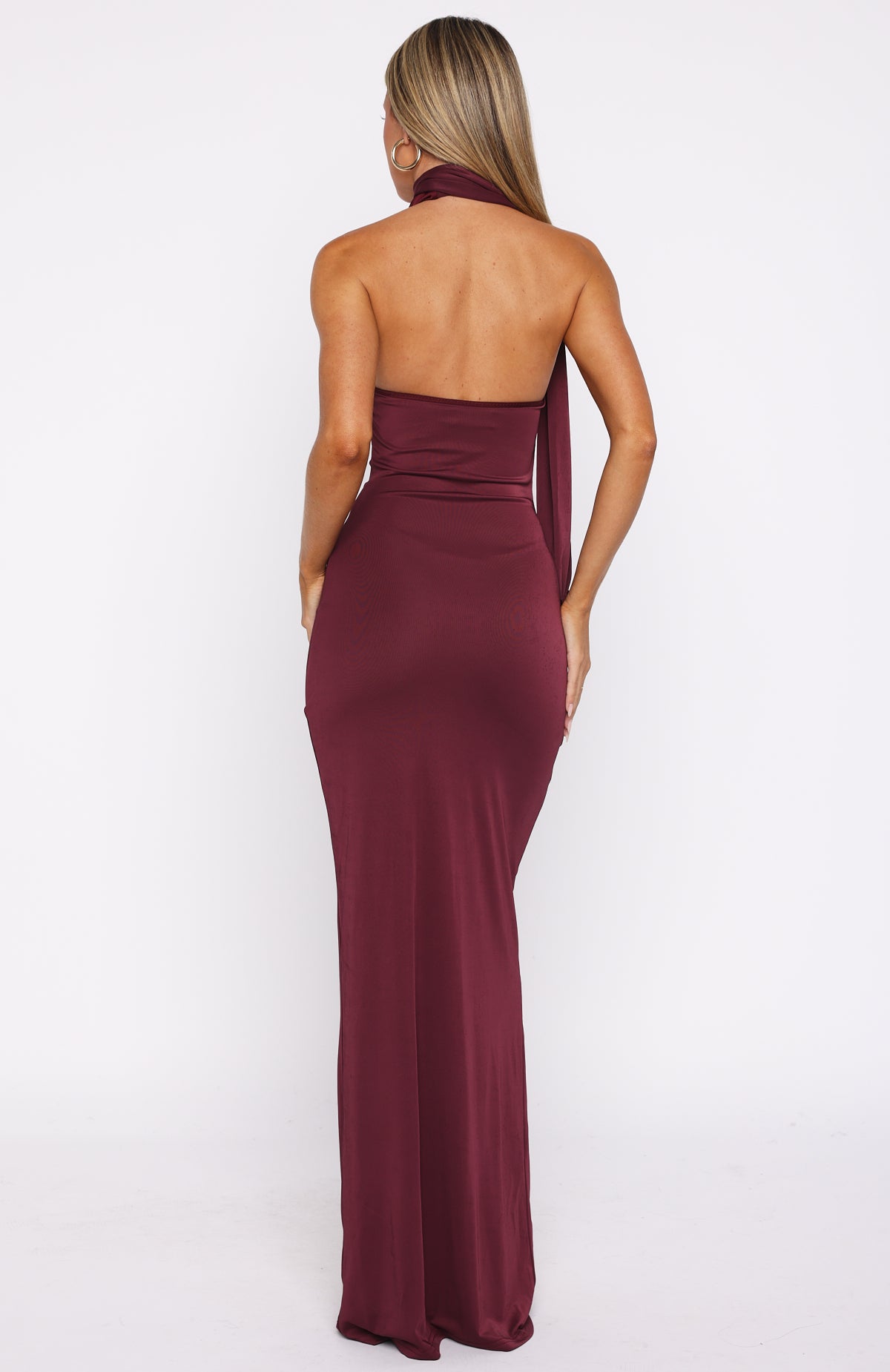 princess polly baby blue dress Lulus Renissa Burnout Velvet Backless Mermaid Maxi Dress in Red main image 1