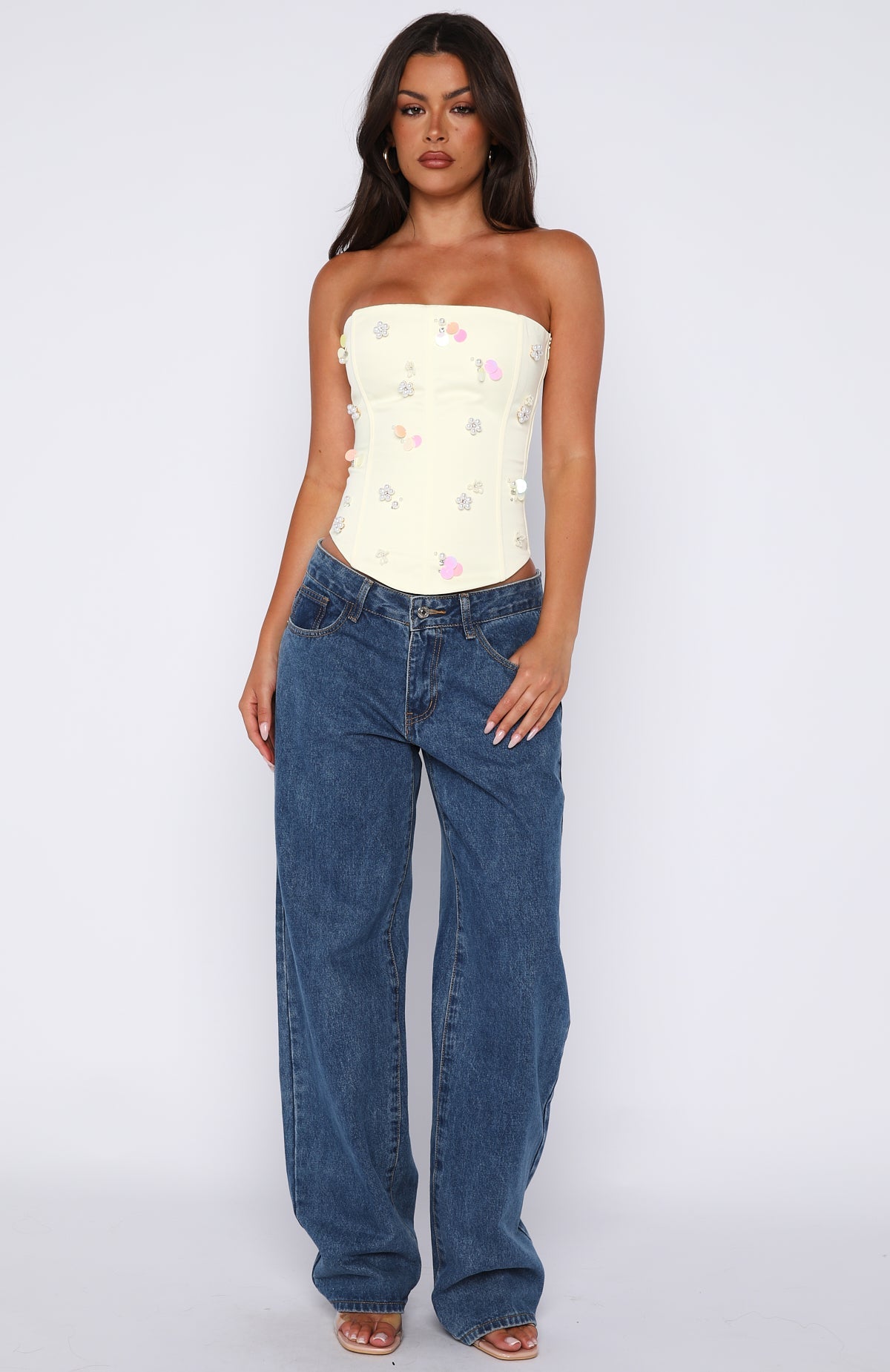 Summer Love Strapless Bustier Lemon | White Fox Boutique US