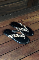 Tarrant Thong Sandals Zebra/Black