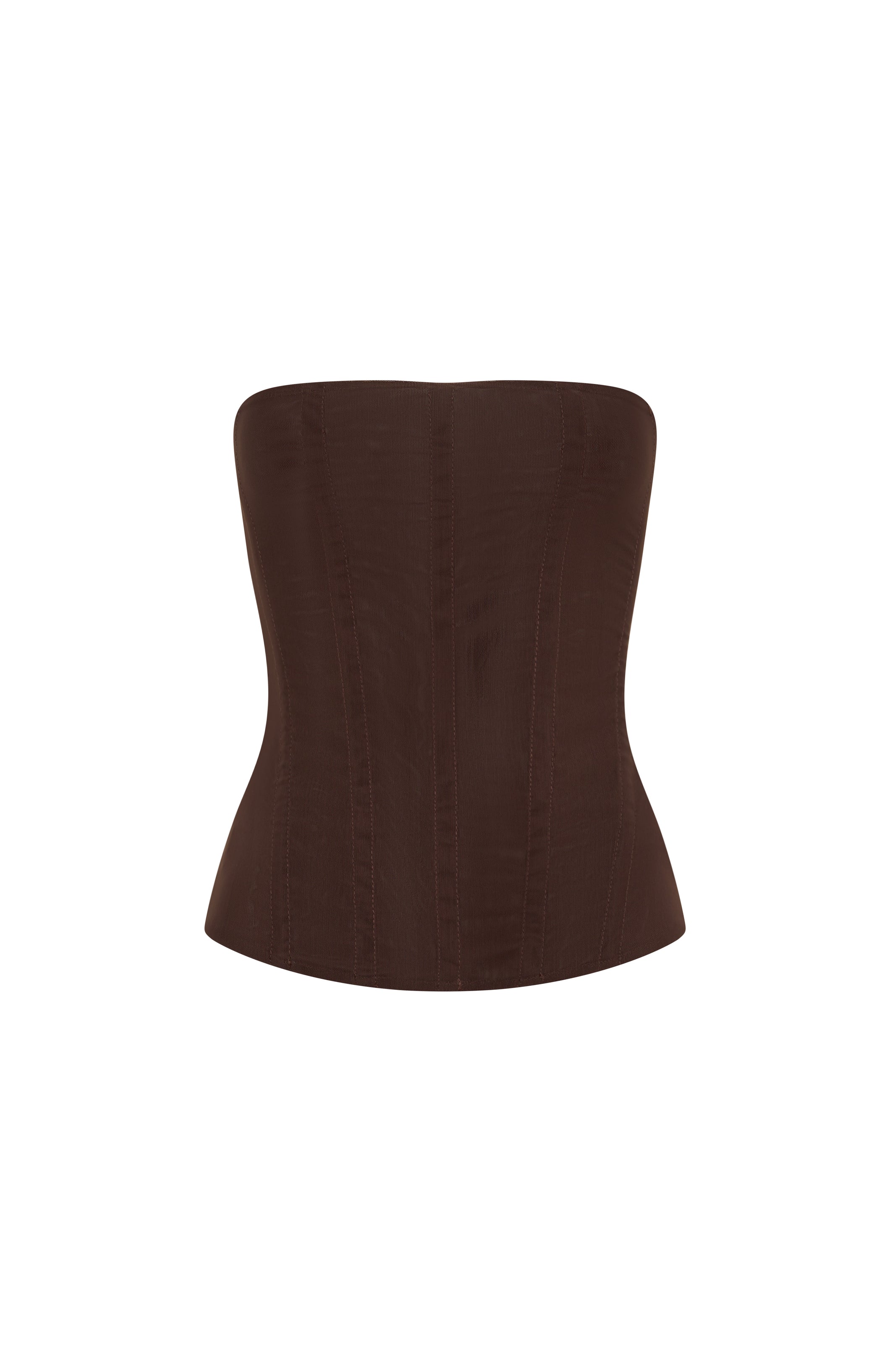 Tell Me A Secret Strapless Bustier Chocolate | White Fox Boutique US