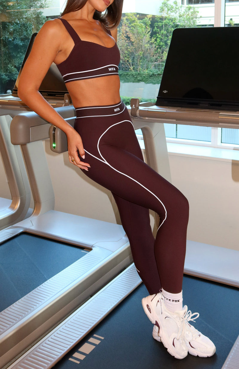 Precision Leggings Dark Chocolate/White