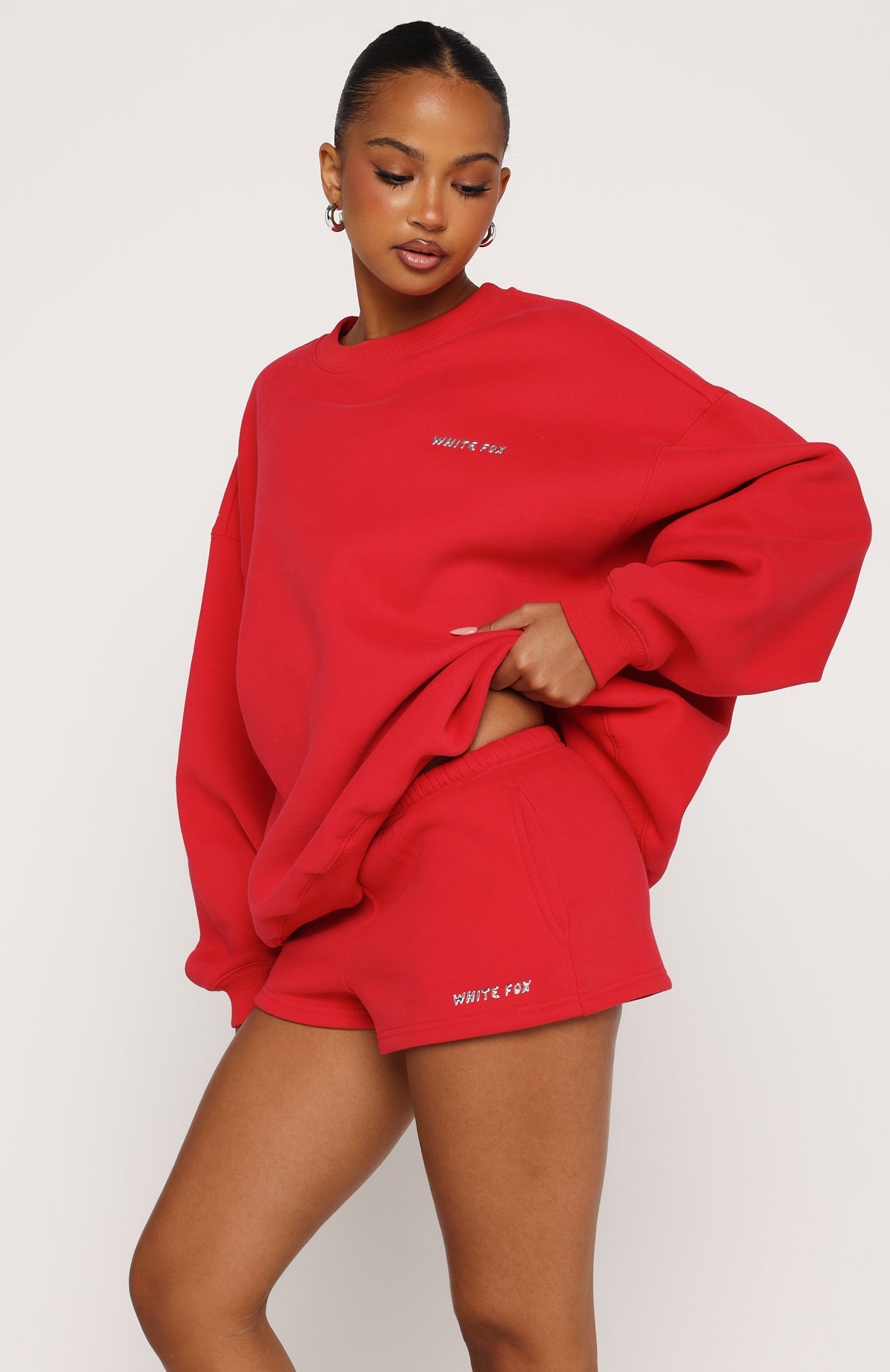 Test Drive Oversized Sweater Red | White Fox Boutique US