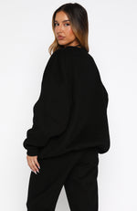 Test Drive Oversized Sweater Black | White Fox Boutique US