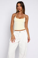 Timing Is Right Halter Top Lemon