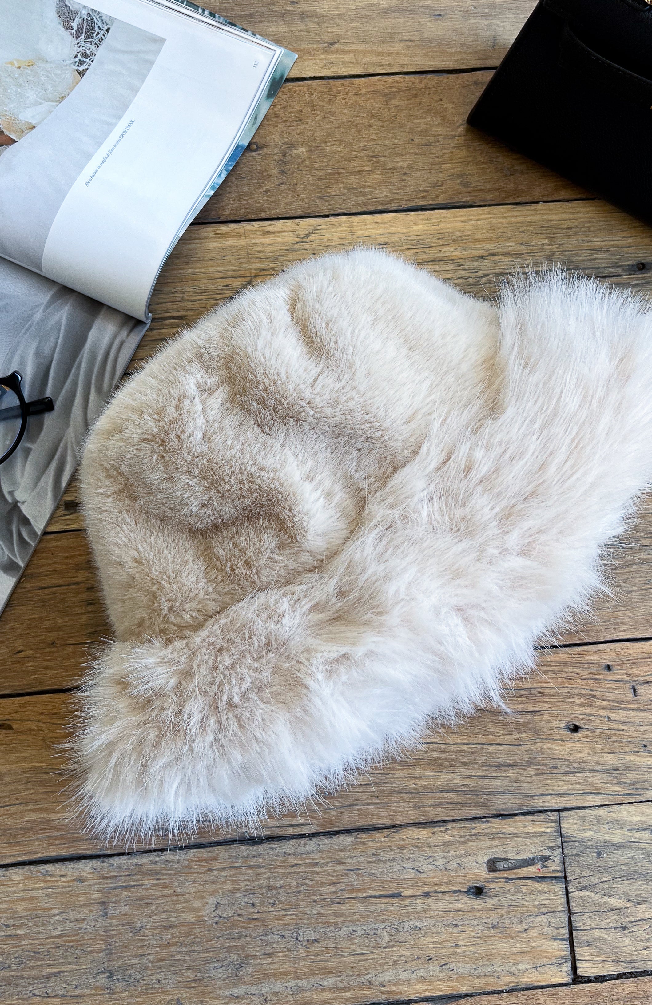 Trixie Faux Fur Hat Cream | White Fox Boutique US