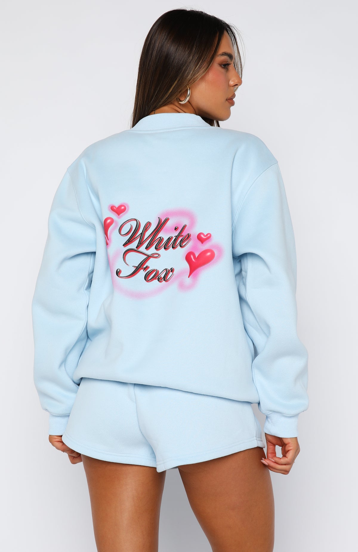Trouble Maker Oversized Sweater Baby Blue | White Fox Boutique US