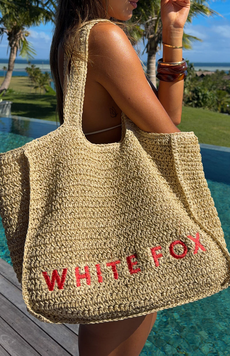 Tyrus Large Top Handle Bag Natural/Coral