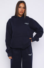Verano Sixteen Lilia Oversized Hoodie Navy | White Fox Boutique US