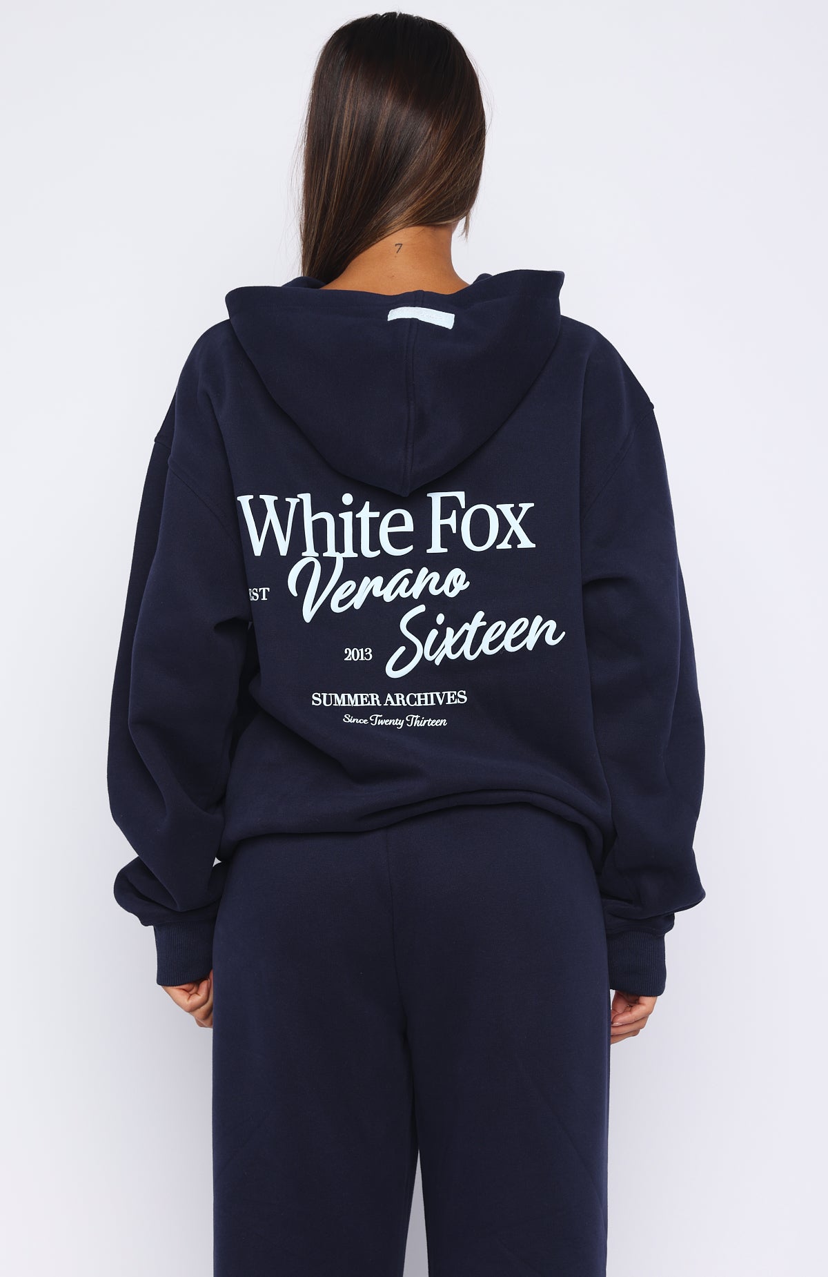 Verano Sixteen Lilia Oversized Hoodie Navy | White Fox Boutique US