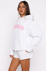 Vol. 1 Front Graphic Oversized Hoodie Grey Marle