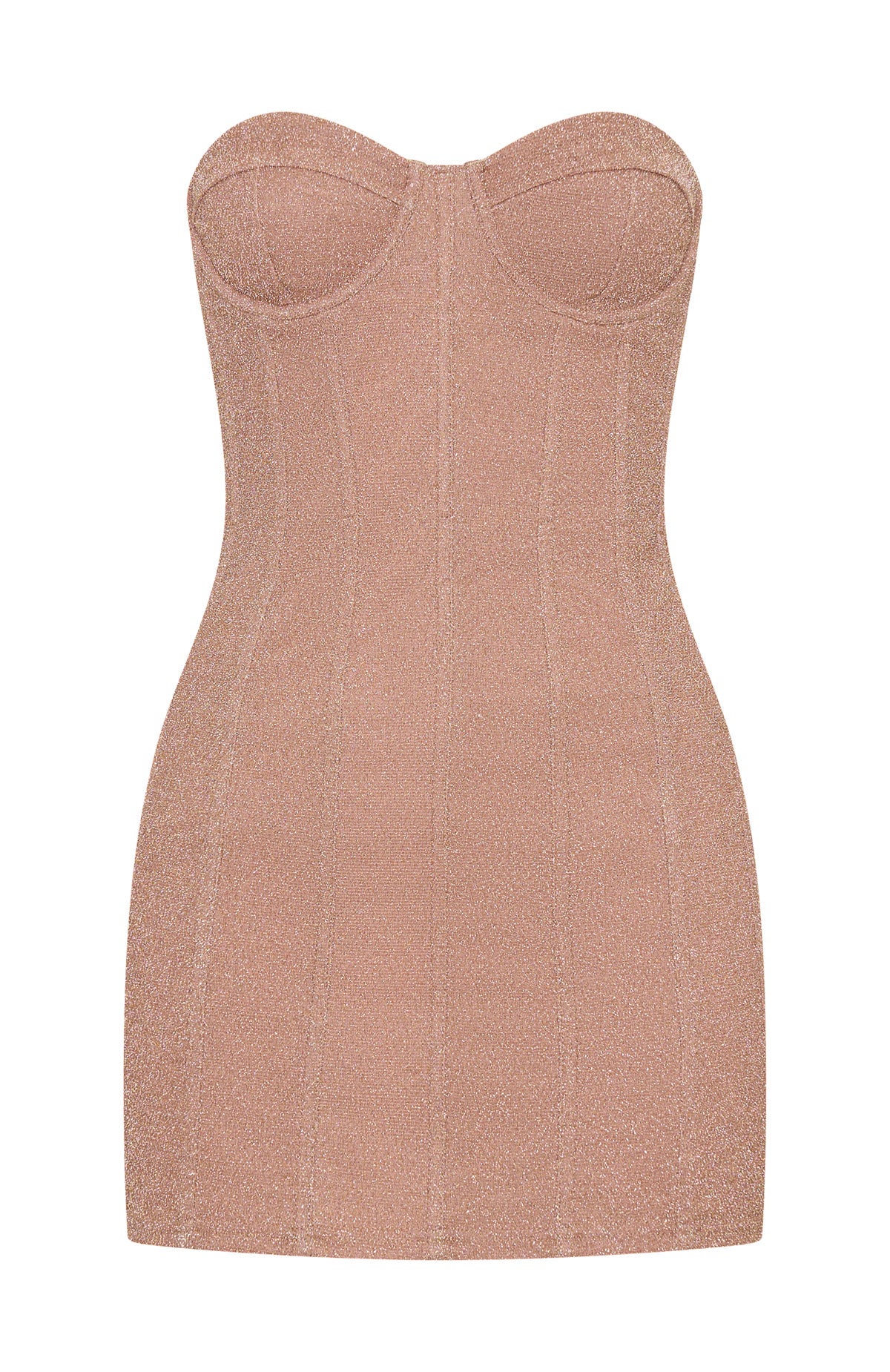 Walk of Fame Strapless Mini Dress Champagne